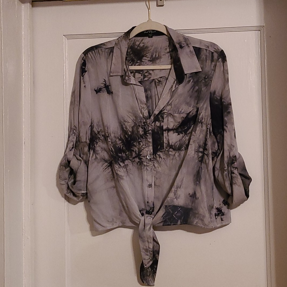 Tie dye button up top